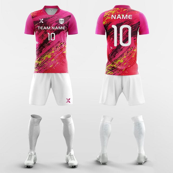 XTeamwear Soccer Uniforms Red / S Ink Painting - Custom Soccer Jerseys Kit Sublimated for men