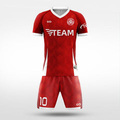 XTeamwear Soccer Uniforms red / S Layered Peaks - Custom Soccer Jerseys Kit Sublimated for Team - WS204GCCL3
