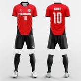 XTeamwear Soccer Uniforms Red / S Merit-Custom Soccer Jerseys Kit Sublimated Design