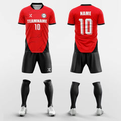 XTeamwear Soccer Uniforms Red / S Merit-Custom Soccer Jerseys Kit Sublimated Design