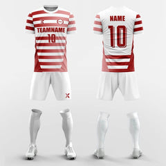 XTeamwear Soccer Uniforms Red / S Pin-Custom Soccer Jerseys Kit Sublimated Design