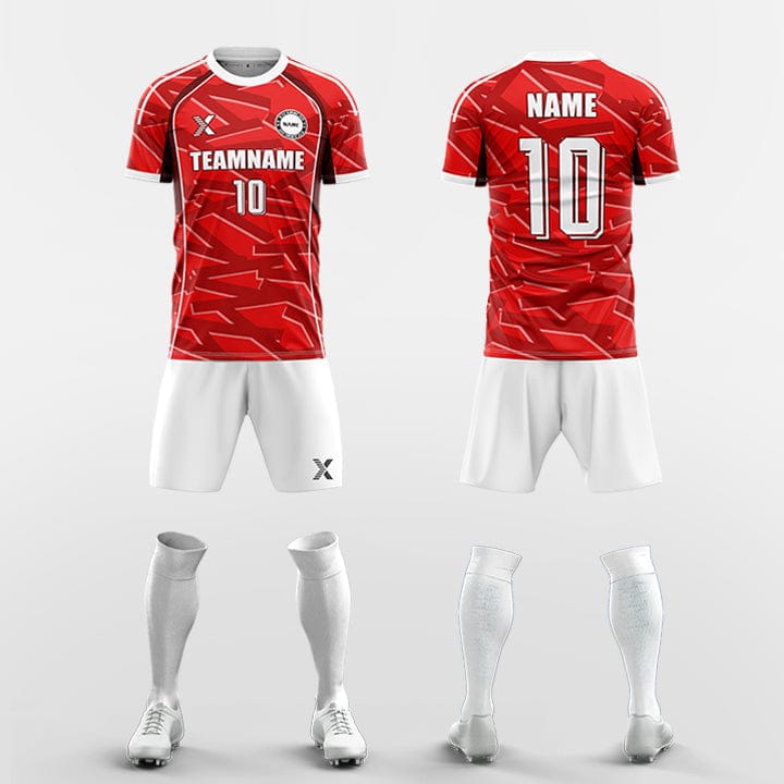 XTeamwear Soccer Uniforms Red / S Random clusters - Custom Soccer Jerseys Kit Sublimated for Team