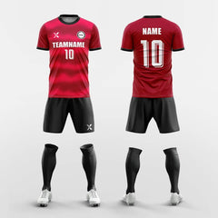 XTeamwear Soccer Uniforms Red / S Ray 2 - Custom Soccer Jerseys Kit Sublimated Design