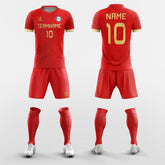 XTeamwear Soccer Uniforms Red / S Red Symbol - Custom Soccer Jerseys Kit Sublimated for Club