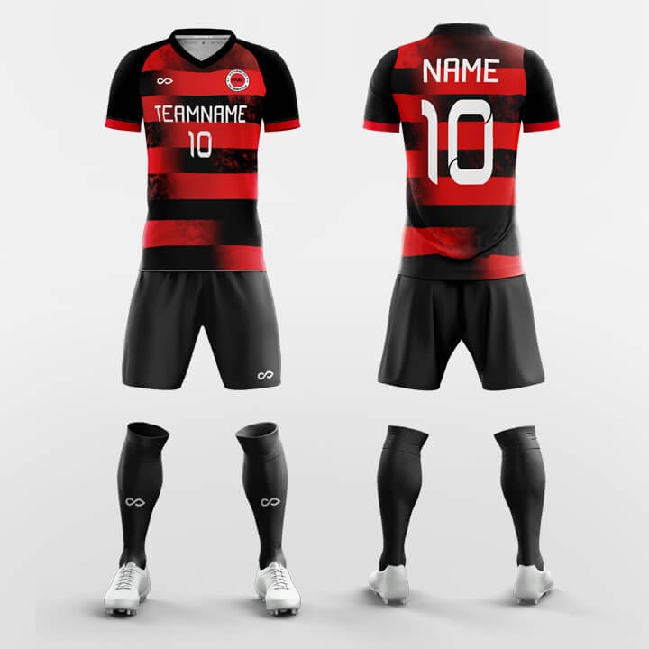 XTeamwear Soccer Uniforms Red / S Rhythm 2- Custom Soccer Jerseys Kit Sublimated Design