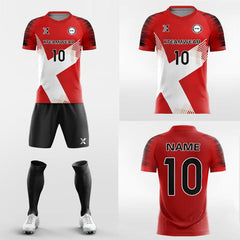 XTeamwear Soccer Uniforms Red / S Ribbon - Custom Soccer Jerseys Kit Sublimated for Academy