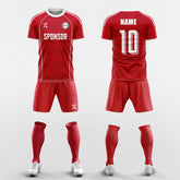 XTeamwear Soccer Uniforms red / S Traditional clothing - Custom Soccer Jerseys Kit Sublimated for Team