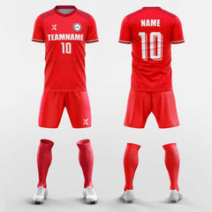 XTeamwear Soccer Uniforms Red / S Transcend-Custom Soccer Jerseys Kit Sublimated Design