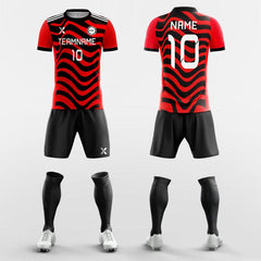 XTeamwear Soccer Uniforms Red / S Zebra - Custom Soccer Jerseys Kit Sublimated for Club