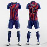 XTeamwear Soccer Uniforms Red / S Zebra Print - Custom Soccer Jerseys Kit Sublimated for League