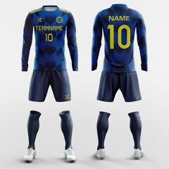 XTeamwear Soccer Uniforms Retro - Custom Youth Soccer Jerseys Kit Long Sleeve Sublimated