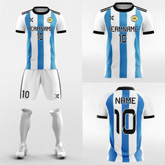 XTeamwear Soccer Uniforms Retro Striped- Custom Soccer Jerseys Kit Sublimation for High School