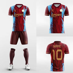 XTeamwear Soccer Uniforms Rosewood - Custom Soccer Jerseys Kit Sublimated Design