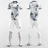 XTeamwear Soccer Uniforms Silver Camouflage - Custom Soccer Jerseys Kit Sublimated Design