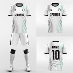XTeamwear Soccer Uniforms Two-color vertical stripes- Custom Soccer Jerseys Kit Sublimated for Team
