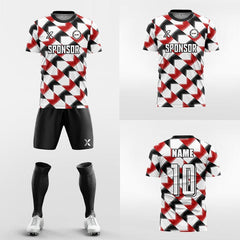 XTeamwear Soccer Uniforms Two-color zebra stripes - Custom Soccer Jerseys Kit Sublimated for Team