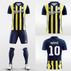 XTeamwear Soccer Uniforms Vertical Stripes - Custom Soccer Jerseys Kit Sublimated Design