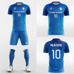 XTeamwear Soccer Uniforms Vintage Blue - Custom Soccer Jerseys Kit Sublimated for University