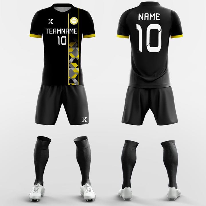 XTeamwear Soccer Uniforms Vintage Champion - Custom Soccer Jerseys Kit Black Design