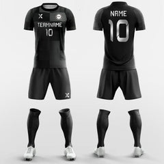 XTeamwear Soccer Uniforms Vintage Plaid - Custom Soccer Jerseys Kit Black Design