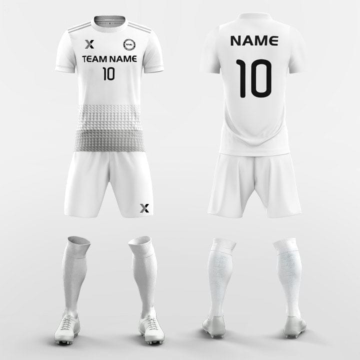 XTeamwear Soccer Uniforms Vintage White - Custom Soccer Jerseys Kit Sublimated for League