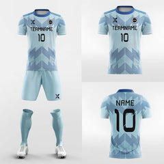 XTeamwear Soccer Uniforms Water Wave - Custom Soccer Jerseys Kit Sublimated Design