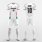 XTeamwear Soccer Uniforms white / S Custom Soccer Kit – Gradient Stripe Jersey with Shorts & Socks