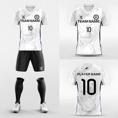 XTeamwear Soccer Uniforms White / S Marble Design - Custom Soccer Jerseys Kit Sublimated for High School