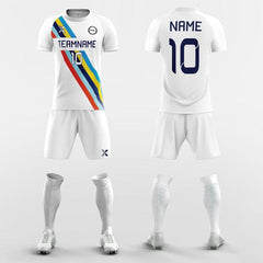 XTeamwear Soccer Uniforms White / S Rainbow - Custom Soccer Jerseys Kit Sublimated for League