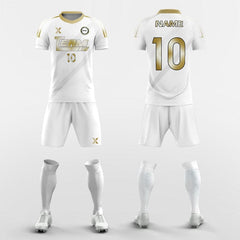 XTeamwear Soccer Uniforms White / S Retro Gold - Custom Soccer Jerseys Kit Sublimated for University