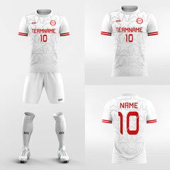 XTeamwear Soccer Uniforms White Star-Custom Soccer Jerseys Kit Sublimated Design