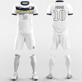 XTeamwear Soccer Uniforms White Stripped-Custom Soccer Jerseys Kit Sublimated Design