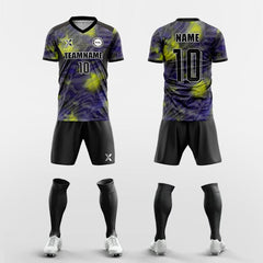 XTeamwear Soccer Uniforms yellow / S Custom Soccer Kit – Smoky Camouflage Pattern & V-Neck (Jersey, Shorts & Socks)