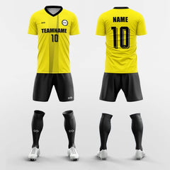 XTeamwear Soccer Uniforms Yellow / S Furor- Sublimated Design Custom Soccer Jerseys Set