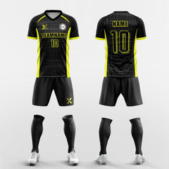XTeamwear Soccer Uniforms yellow / S Grid Quick - Custom Soccer Jerseys Kit Sublimated for Team