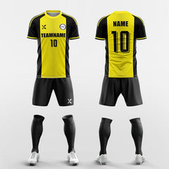 XTeamwear Soccer Uniforms yellow / S Latte art particles - Custom Soccer Jerseys Kit Sublimated for Team
