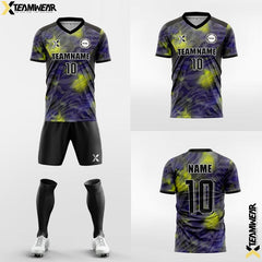 XTeamwear Soccer Uniforms Yellow / S Mottled halo - Custom Soccer Jerseys Kit Sublimated for Team