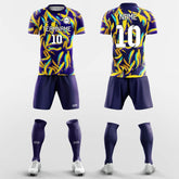 XTeamwear Soccer Uniforms Yellow / S Sparkling Firework - Custom Soccer Jerseys Kit Sublimated for Team