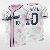 XTeamwear Spring Swallow - Customized Men's Sublimated Button Down Baseball Jersey
