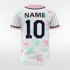 XTeamwear Spring Swallow - Customized Men's Sublimated Button Down Baseball Jersey