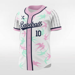 XTeamwear Spring Swallow - Customized Men's Sublimated Button Down Baseball Jersey