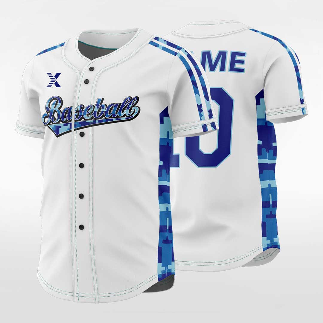 XTeamwear Swordfish - Customized Men's Sublimated Button Down Baseball Jersey