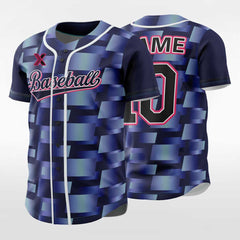 XTeamwear Three-Dimensional Space - Customized Men's Sublimated Button Down Baseball Jersey