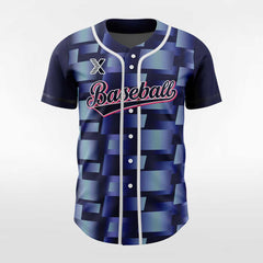 XTeamwear Three-Dimensional Space - Customized Men's Sublimated Button Down Baseball Jersey