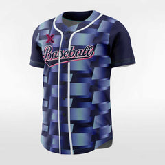 XTeamwear Three-Dimensional Space - Customized Men's Sublimated Button Down Baseball Jersey