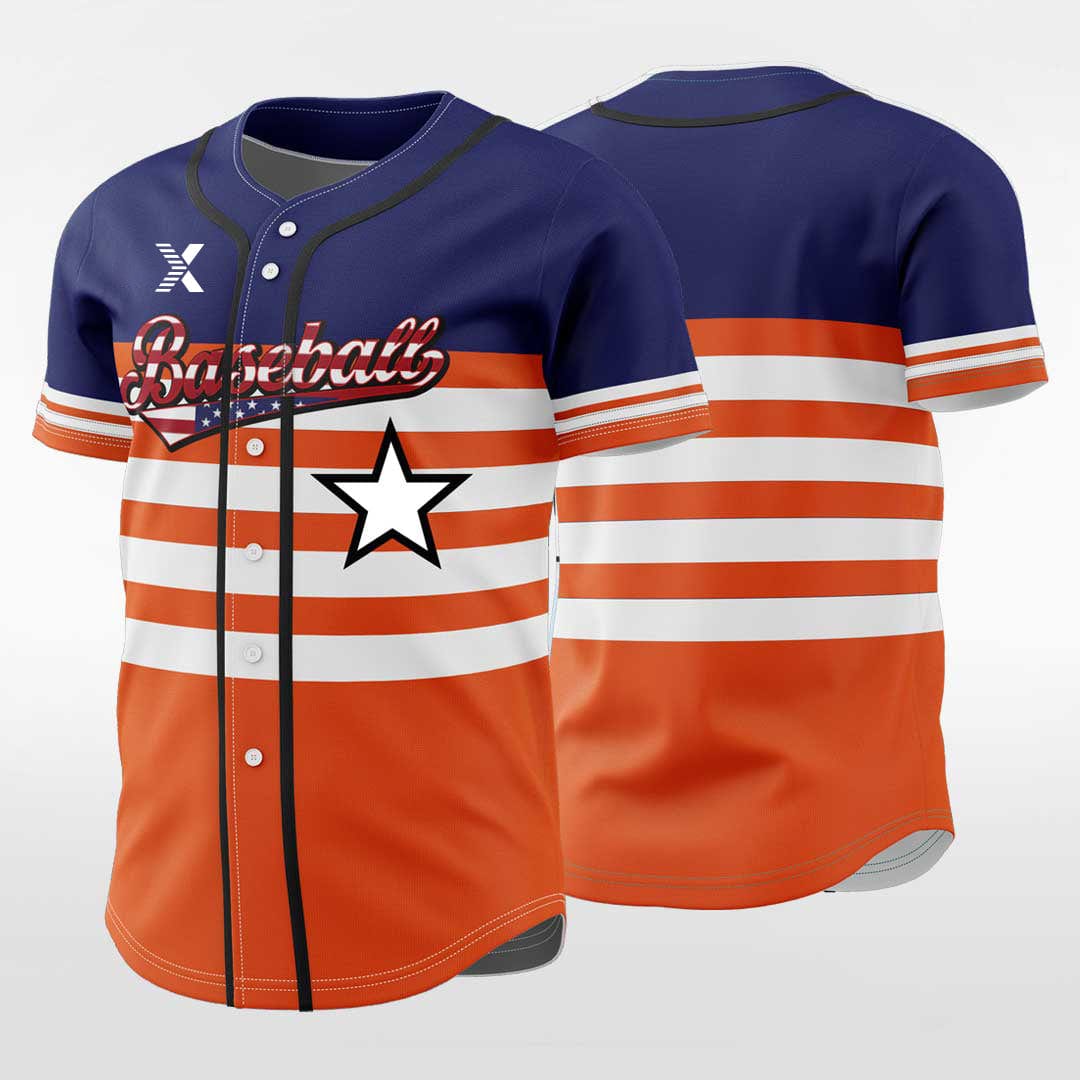 XTeamwear Tomorrow's Stars - Customized Men's Sublimated Button Down Baseball Jersey