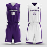 XTeamwear White&Purple / S CLASSIC20 - Customized Reversible Sublimated Basketball Set
