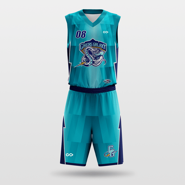 Sea Salt - Customized Sublimated Basketball Set Mint Blue / 3XL