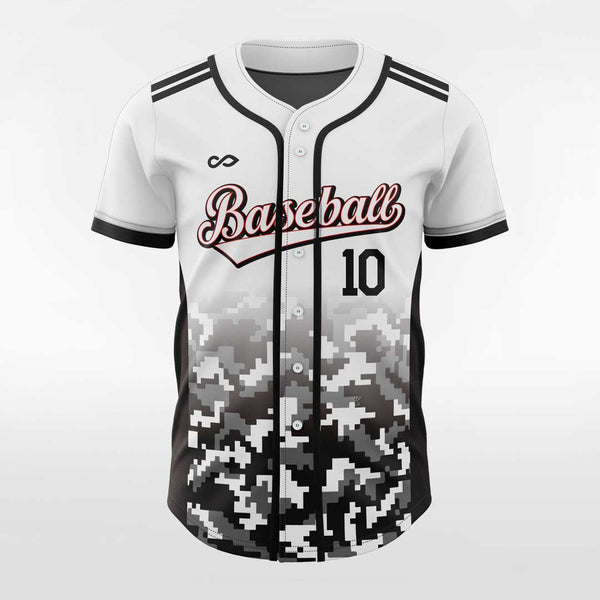 Camouflage-Custom Sublimated Button Down Baseball Jersey-XTeamwear