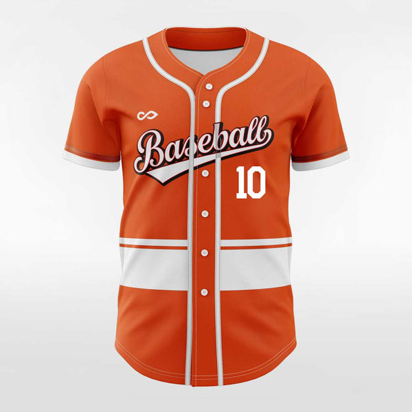 BLACK AND ORANGE BASEBALL JERSEY